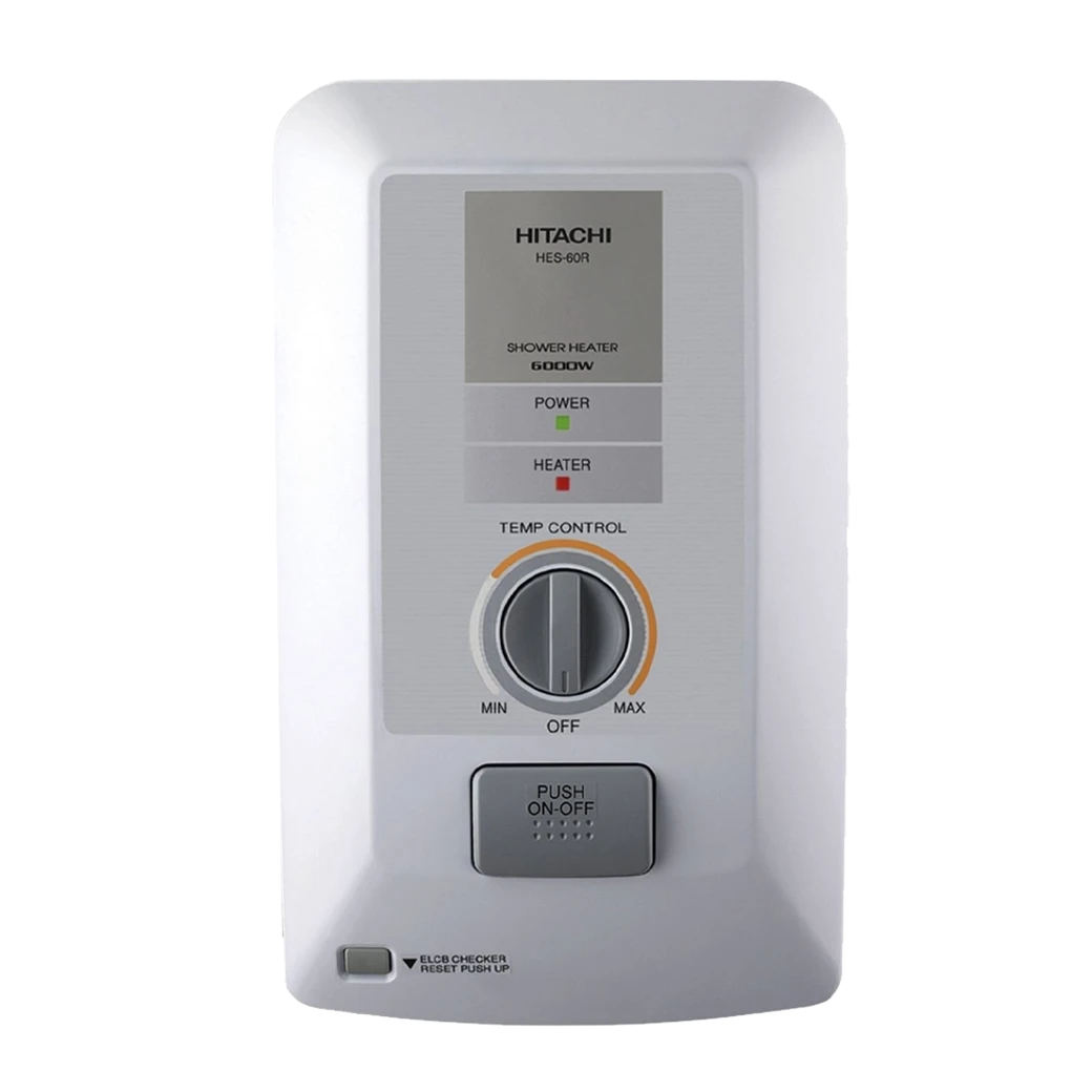 HITACHI เครื่องทำน้ำอุ่น 6000 วัตต์ รุ่น HES-60R-SI (ไม่รวมติดตั้ง)