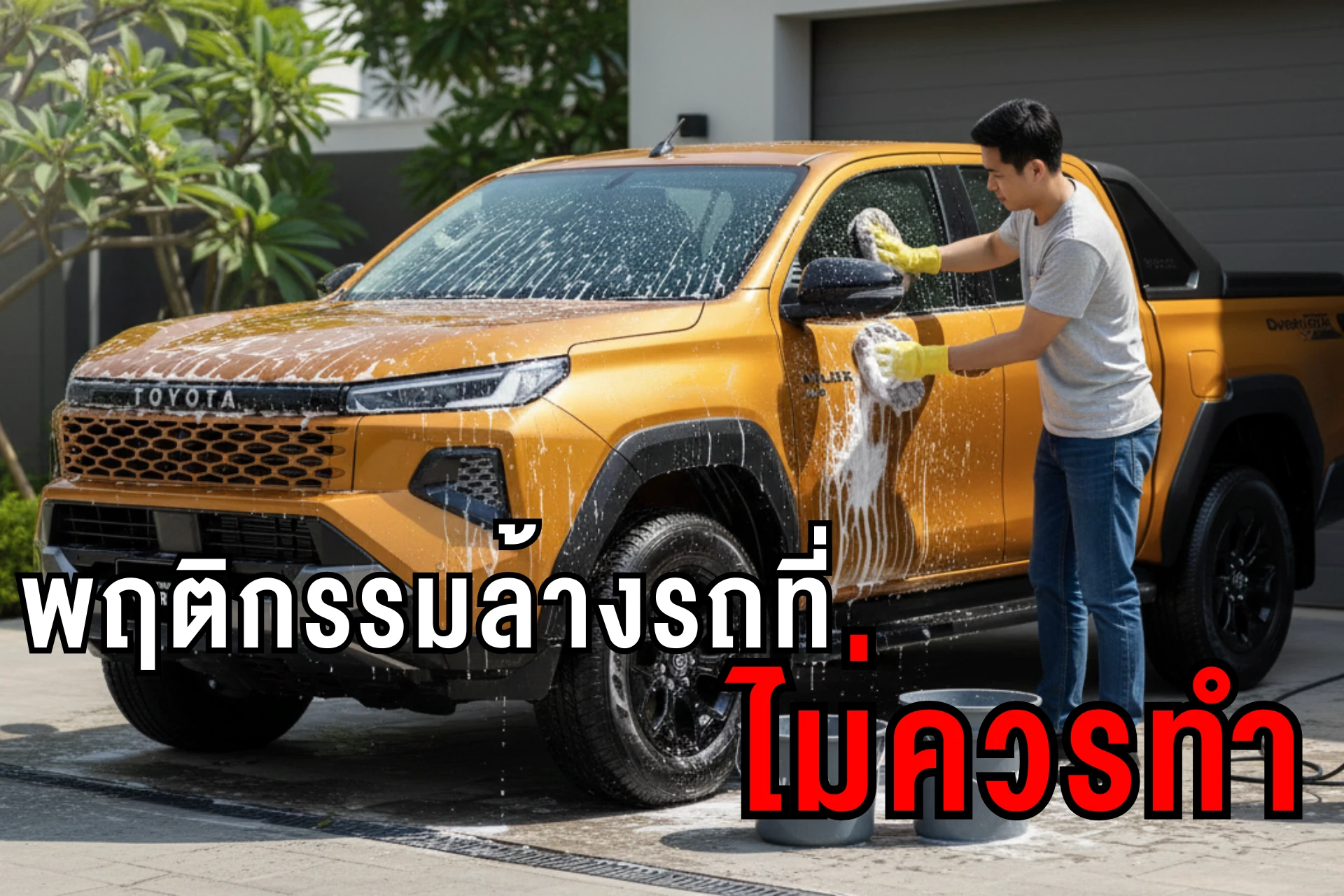 พฤติกรรมล้างรถที่ไม่ควรทำ ทำร้ายสีรถโดยไม่รู้ตัว | โตโยต้าโคราช