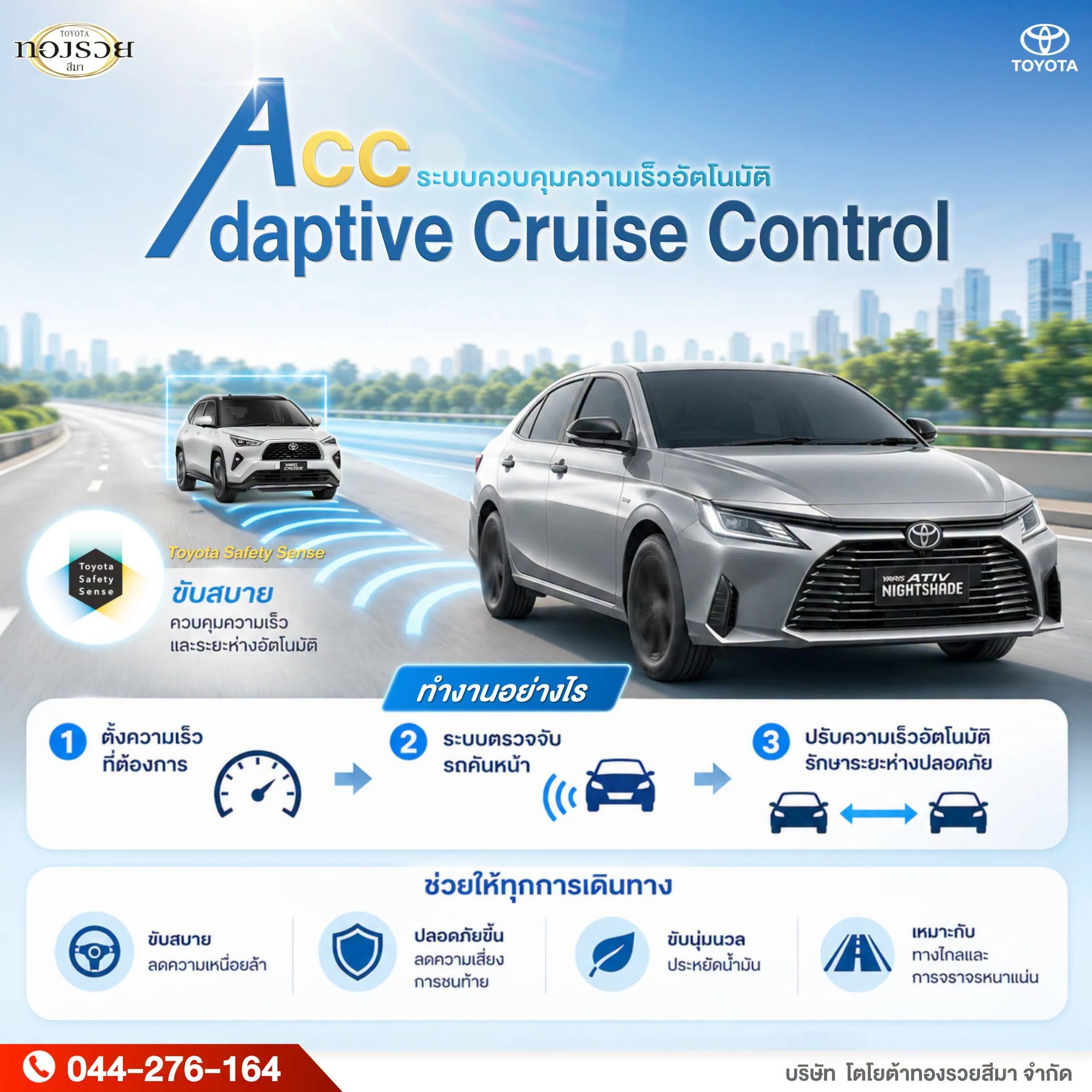 Adaptive Cruise Control (ACC) ขับทางไกลบ่อย...ระบบนี้ช่วยได้!